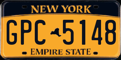 NY license plate GPC5148