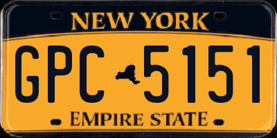 NY license plate GPC5151