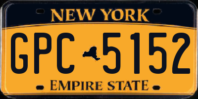 NY license plate GPC5152