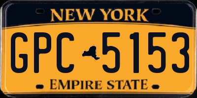 NY license plate GPC5153