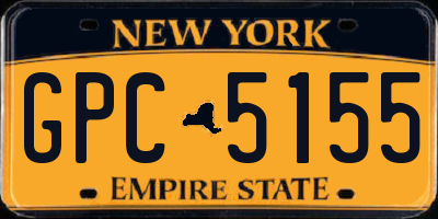 NY license plate GPC5155