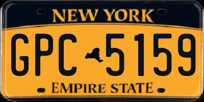 NY license plate GPC5159