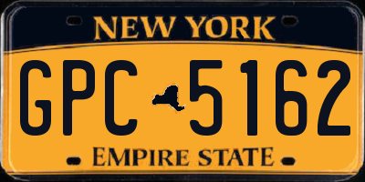 NY license plate GPC5162