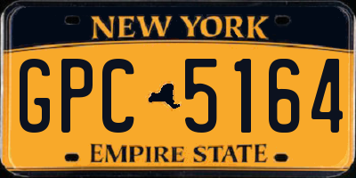 NY license plate GPC5164