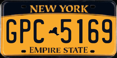 NY license plate GPC5169