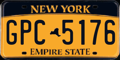 NY license plate GPC5176