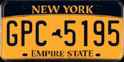 NY license plate GPC5195