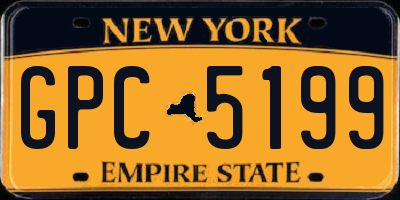 NY license plate GPC5199
