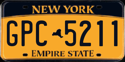 NY license plate GPC5211