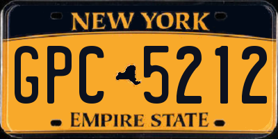 NY license plate GPC5212