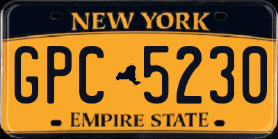 NY license plate GPC5230