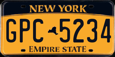 NY license plate GPC5234