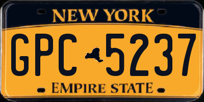 NY license plate GPC5237