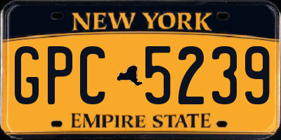 NY license plate GPC5239