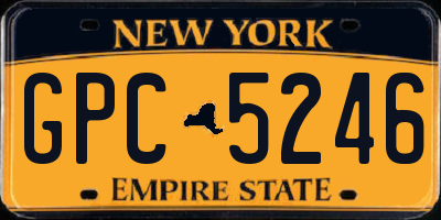 NY license plate GPC5246