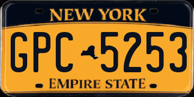 NY license plate GPC5253
