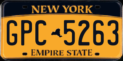 NY license plate GPC5263