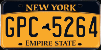 NY license plate GPC5264
