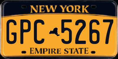 NY license plate GPC5267