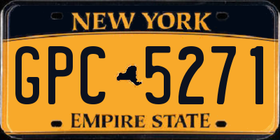 NY license plate GPC5271