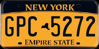 NY license plate GPC5272