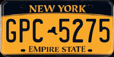NY license plate GPC5275