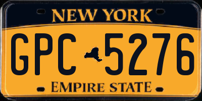 NY license plate GPC5276
