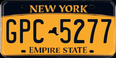 NY license plate GPC5277