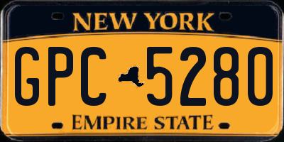 NY license plate GPC5280