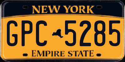 NY license plate GPC5285