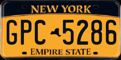 NY license plate GPC5286