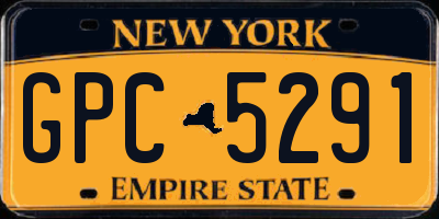 NY license plate GPC5291