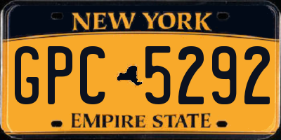 NY license plate GPC5292