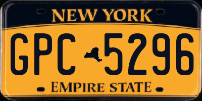 NY license plate GPC5296