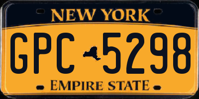NY license plate GPC5298