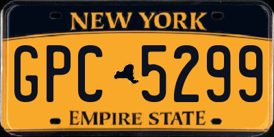 NY license plate GPC5299
