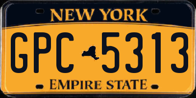 NY license plate GPC5313