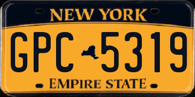 NY license plate GPC5319
