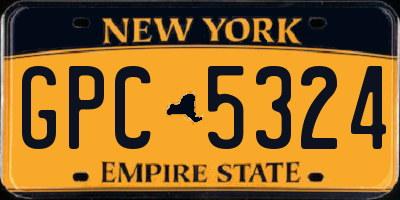 NY license plate GPC5324