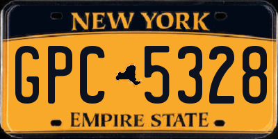 NY license plate GPC5328