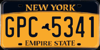 NY license plate GPC5341