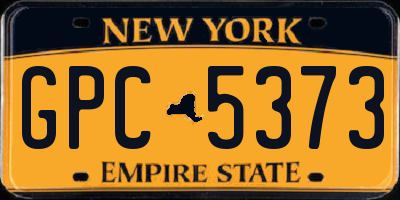 NY license plate GPC5373