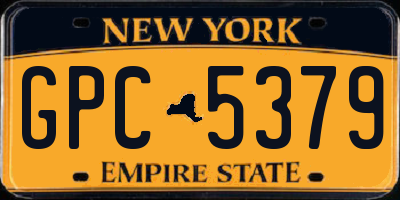 NY license plate GPC5379