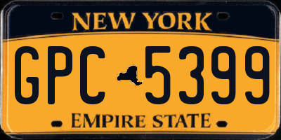 NY license plate GPC5399