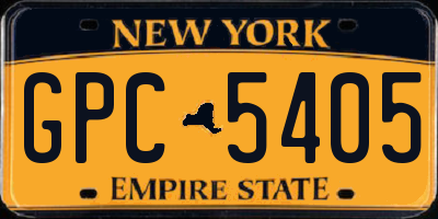 NY license plate GPC5405