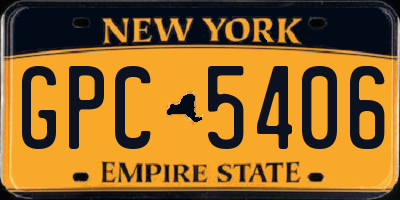 NY license plate GPC5406