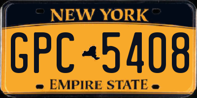 NY license plate GPC5408