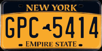 NY license plate GPC5414