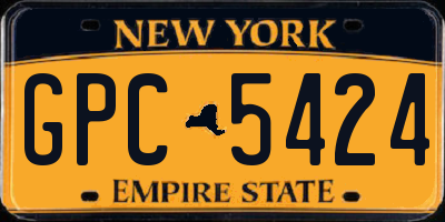 NY license plate GPC5424