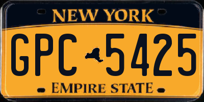 NY license plate GPC5425
